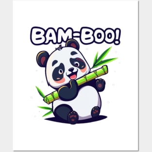 panda bam-boo Posters and Art